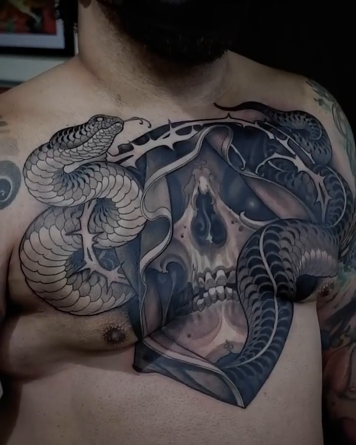 Tattoo by @michaeljtattoos — realism, black_and_grey