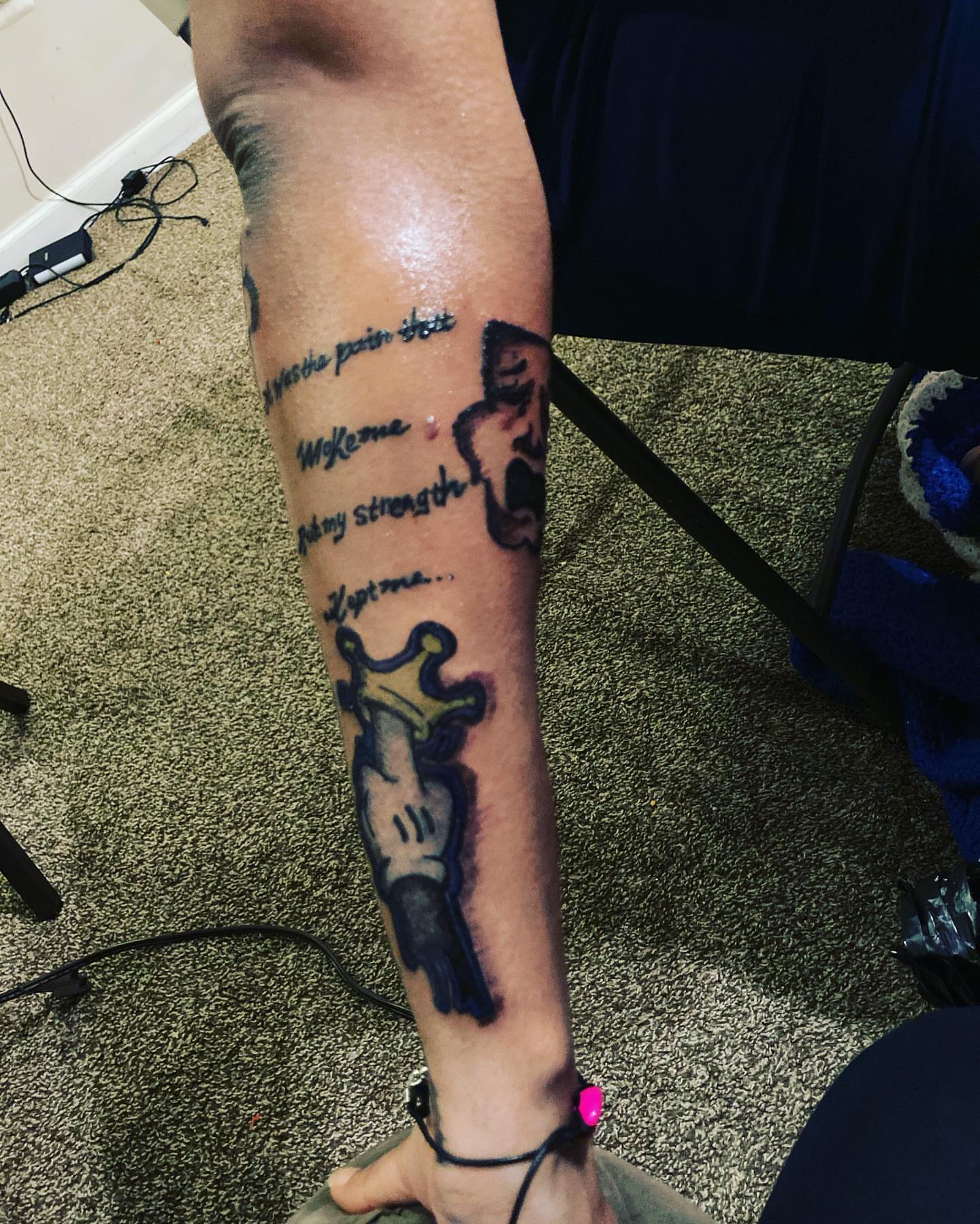 Finger puzzle dotwork tattoo on the forearm by Danimals