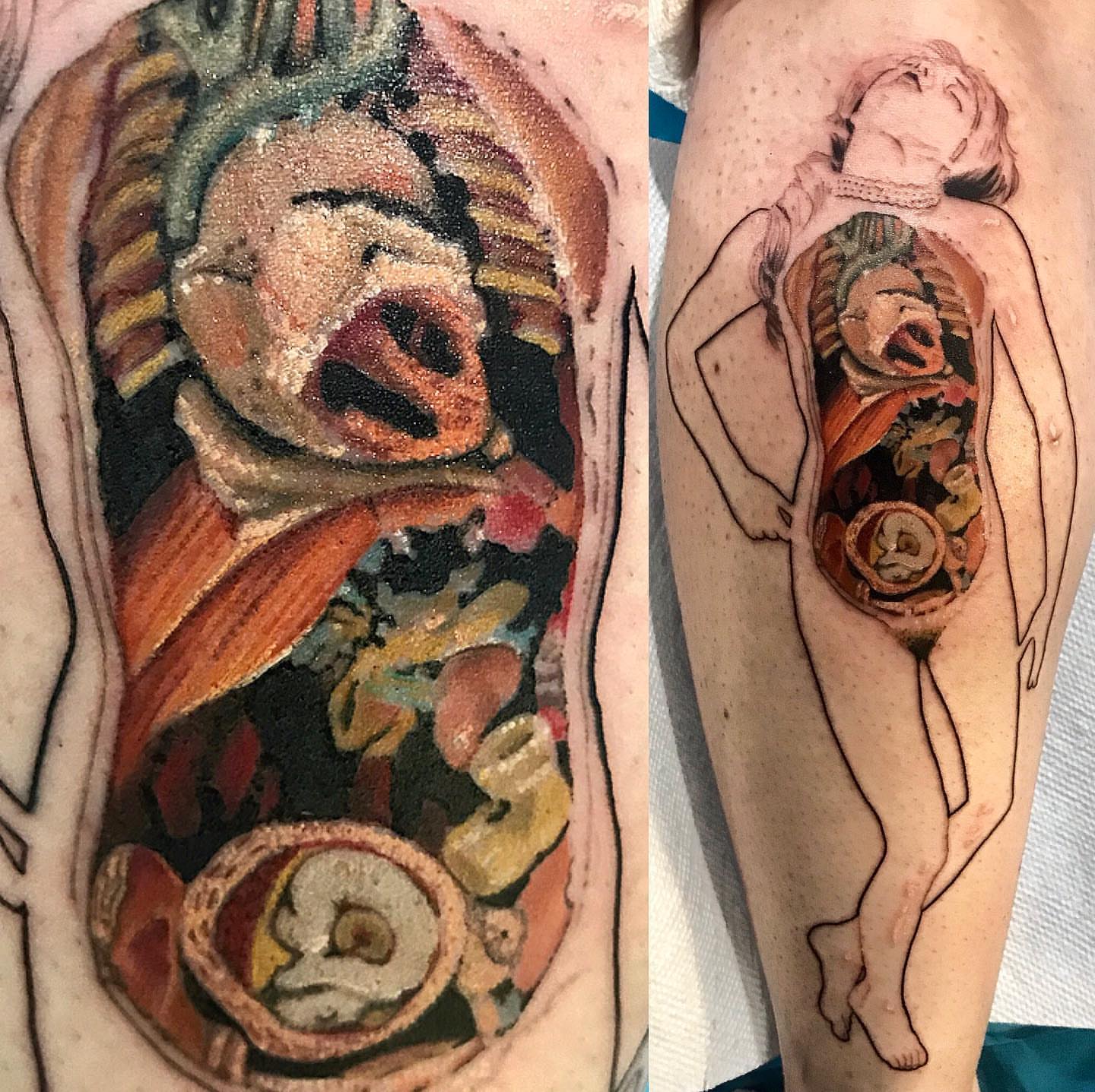 Tattoo by @justintattooart — american_traditional, dotwork