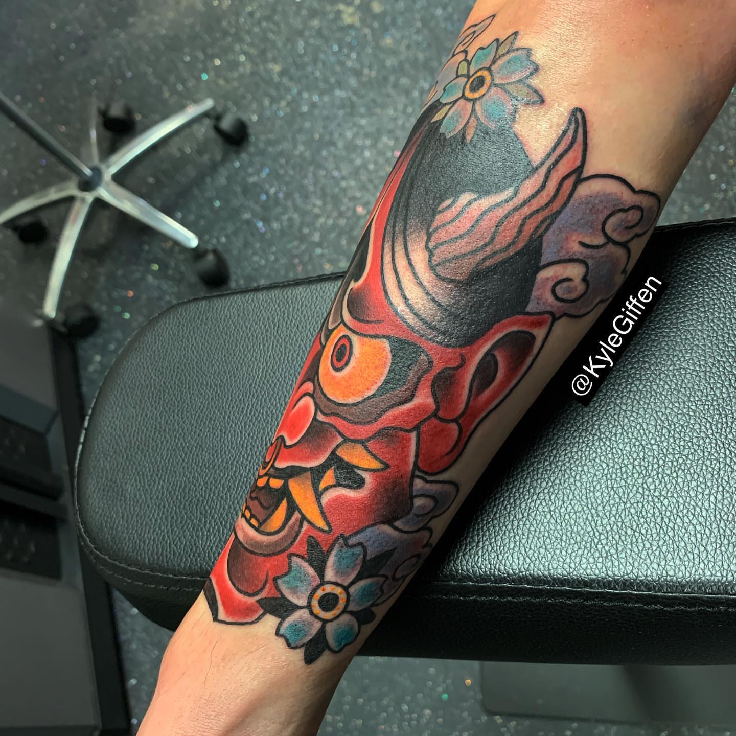 Tattoo by @kylegiffen โ american_traditional, japanese_irezumi