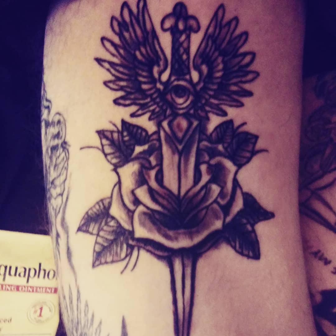 Tattoo by @inkkkgod — black_and_grey