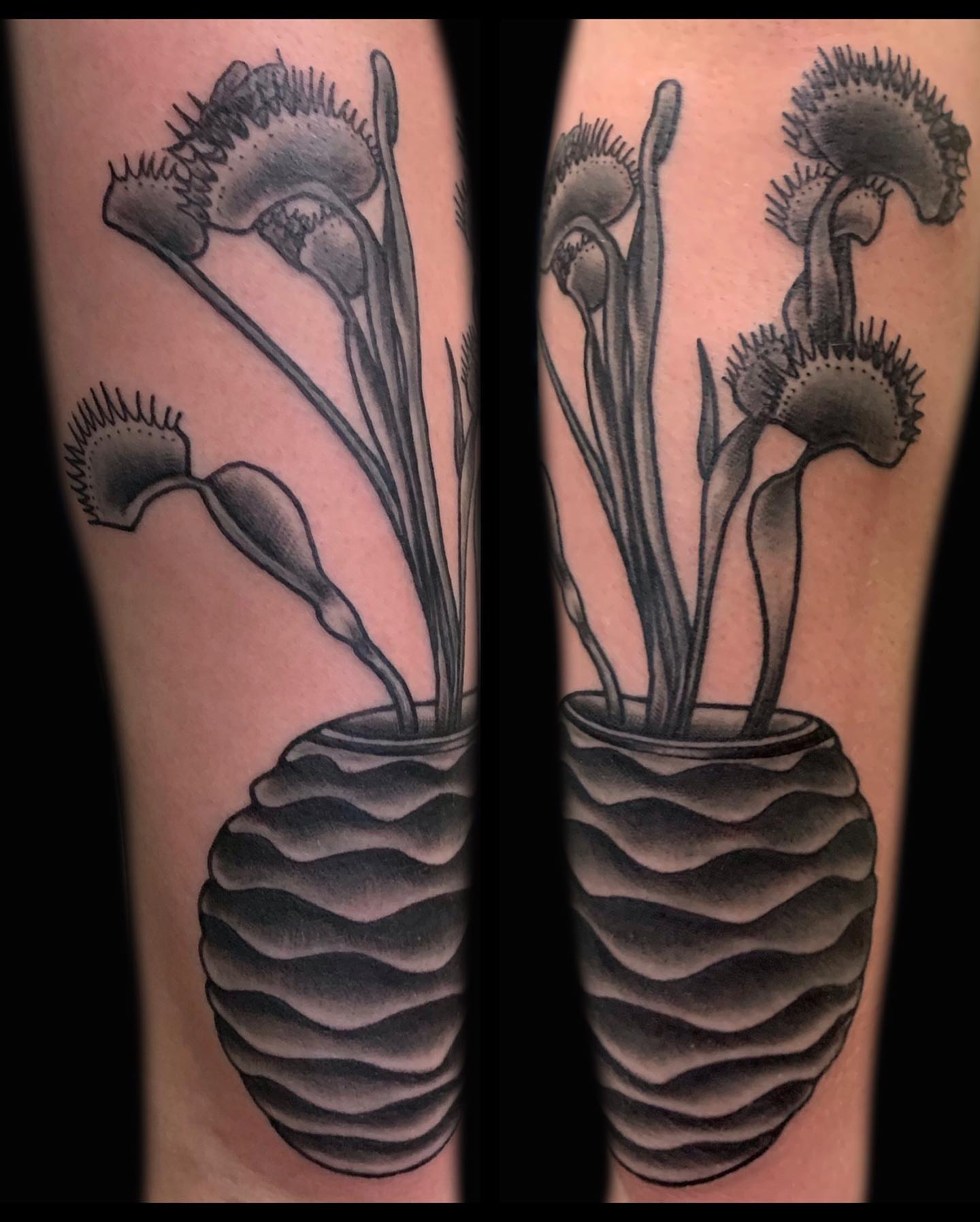 Tattoo by @chrisstuckertattoos — black_and_grey