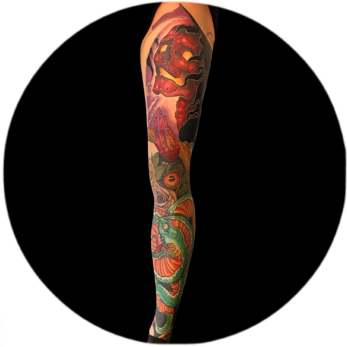 Tattoo by @ethereal.lady.hawk — american_traditional, dotwork