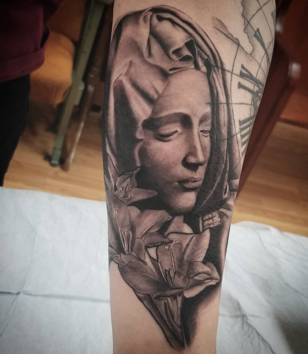 Tattoo by @lougottitattoo — realism, black_and_grey