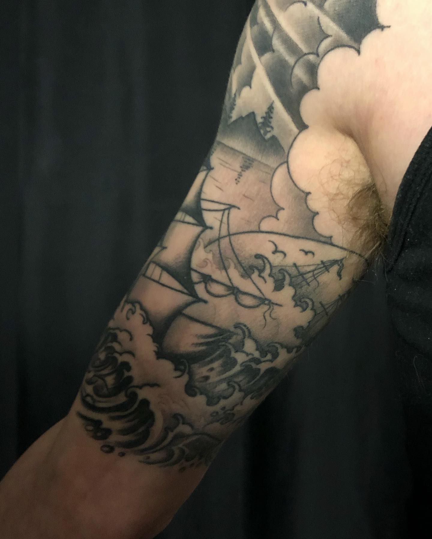 Tattoo by @baronvonphil — black_and_grey