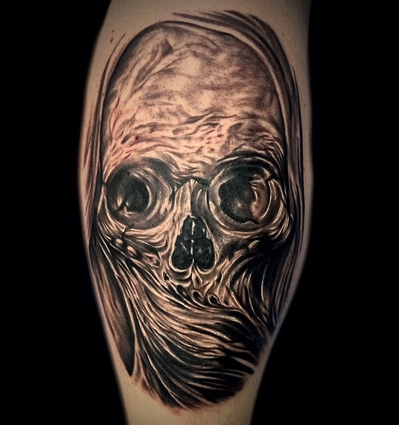 Tattoo by @anthonyclesceritattoo — realism, dark_realism