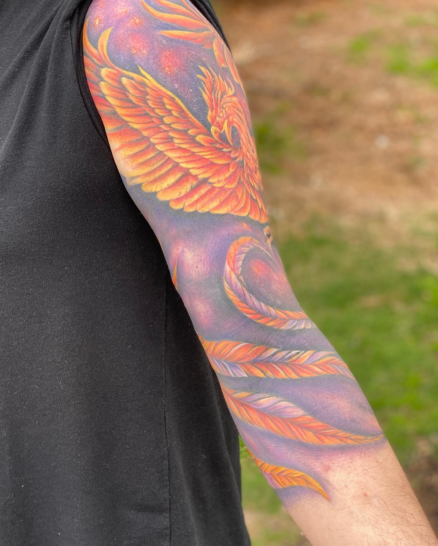 Phoenix neo-traditional tattoo on the forearm by Tattoos by Hanna, Farmington Hills, Michigan