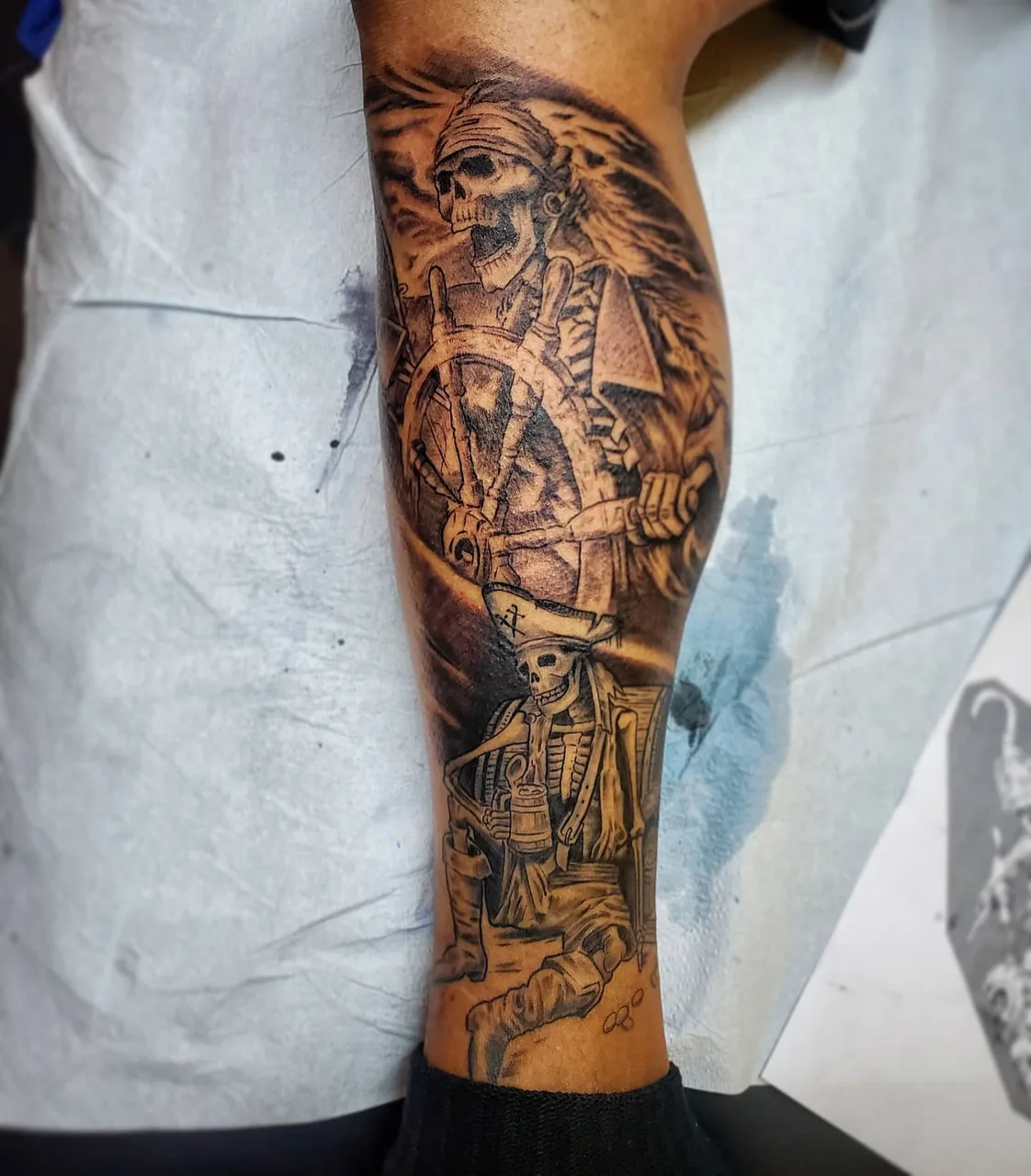 Tattoo by @tattoosbyxavier — black_and_grey, realism