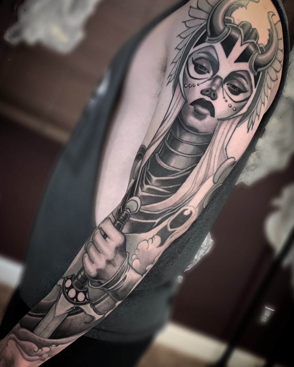 Tattoo by @jeffnortontattoo — black_and_grey, realism
