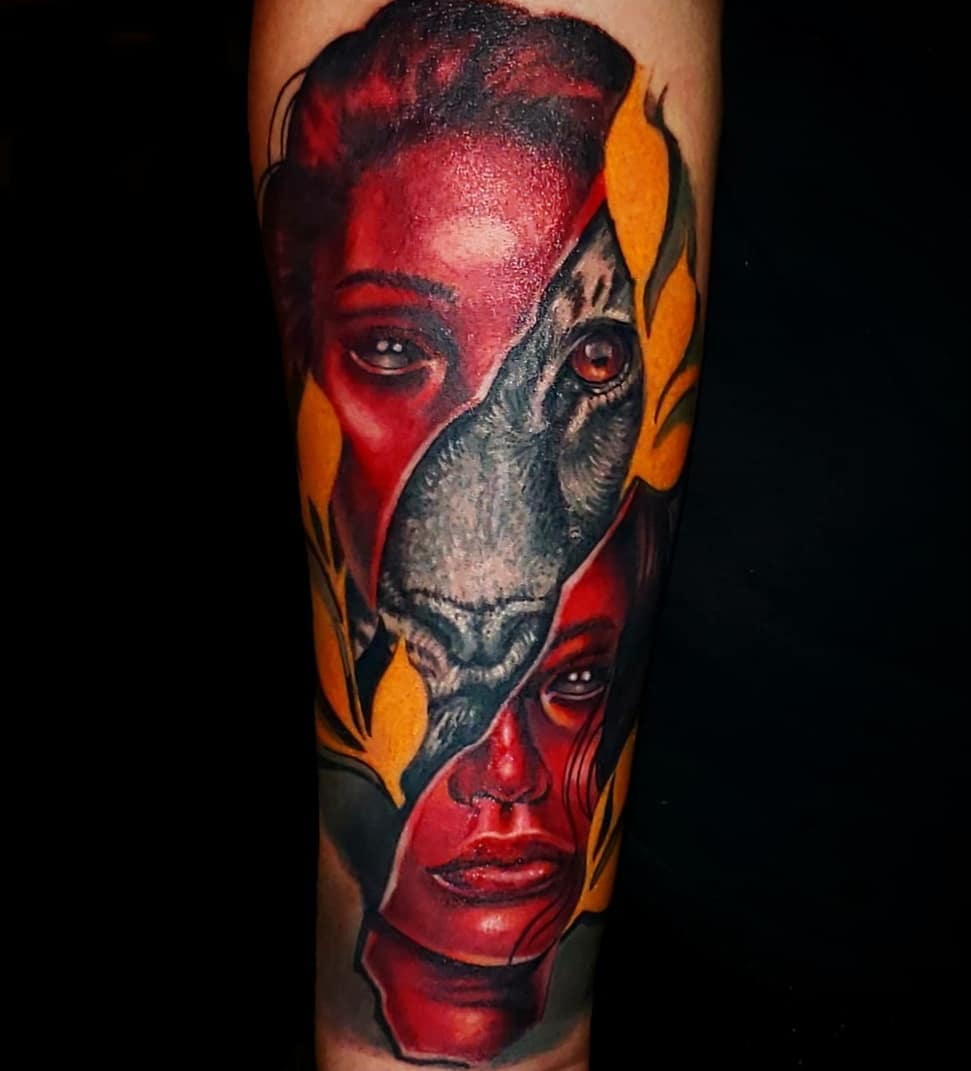 Tattoo by @dudekyletattoos — realism, dark_realism