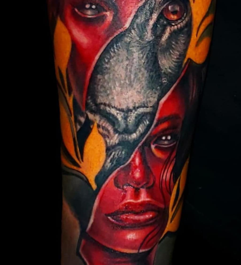 Tattoo by @dudekyletattoos — realism, dark_realism