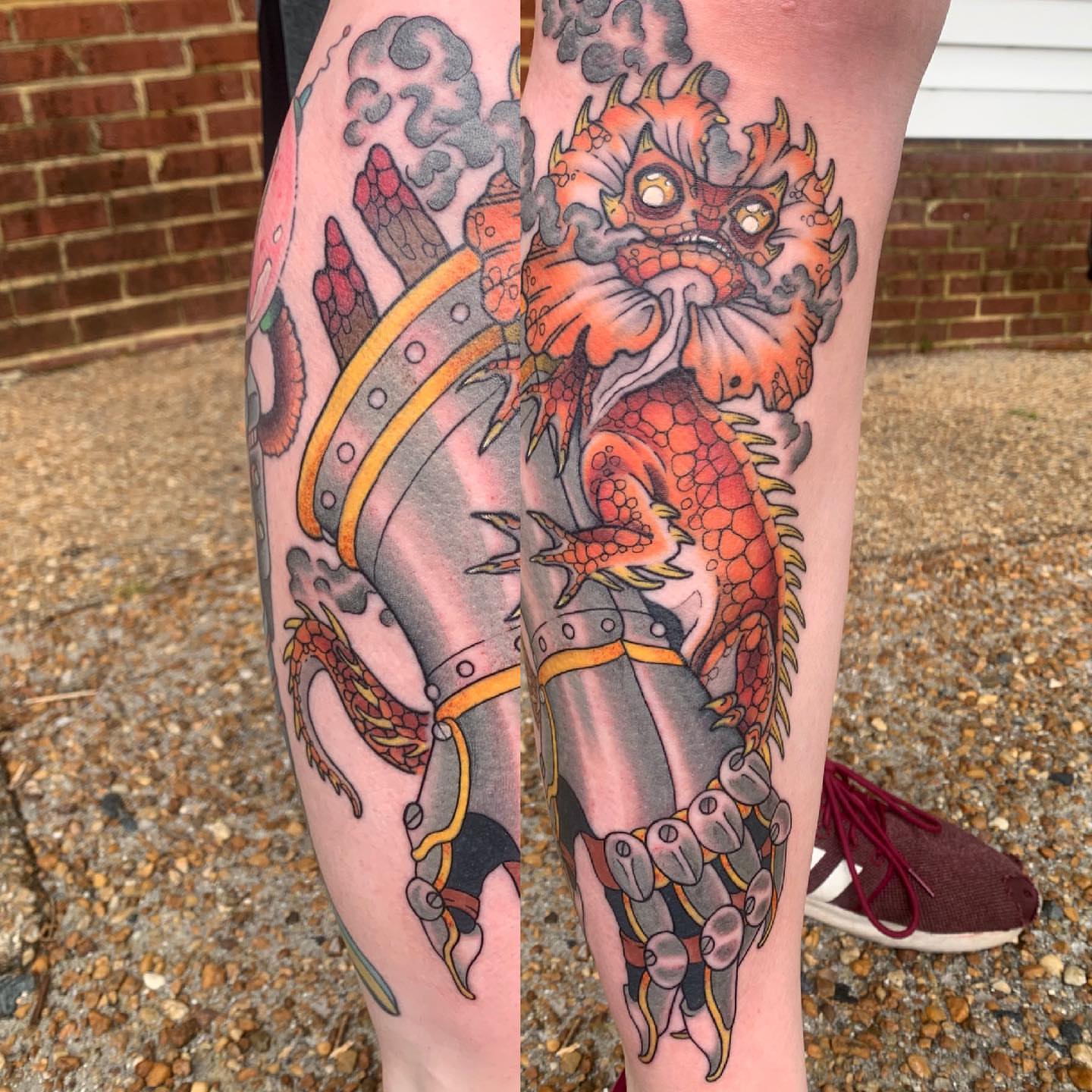 Tattoo by @colleen_bricker — american_traditional, dotwork