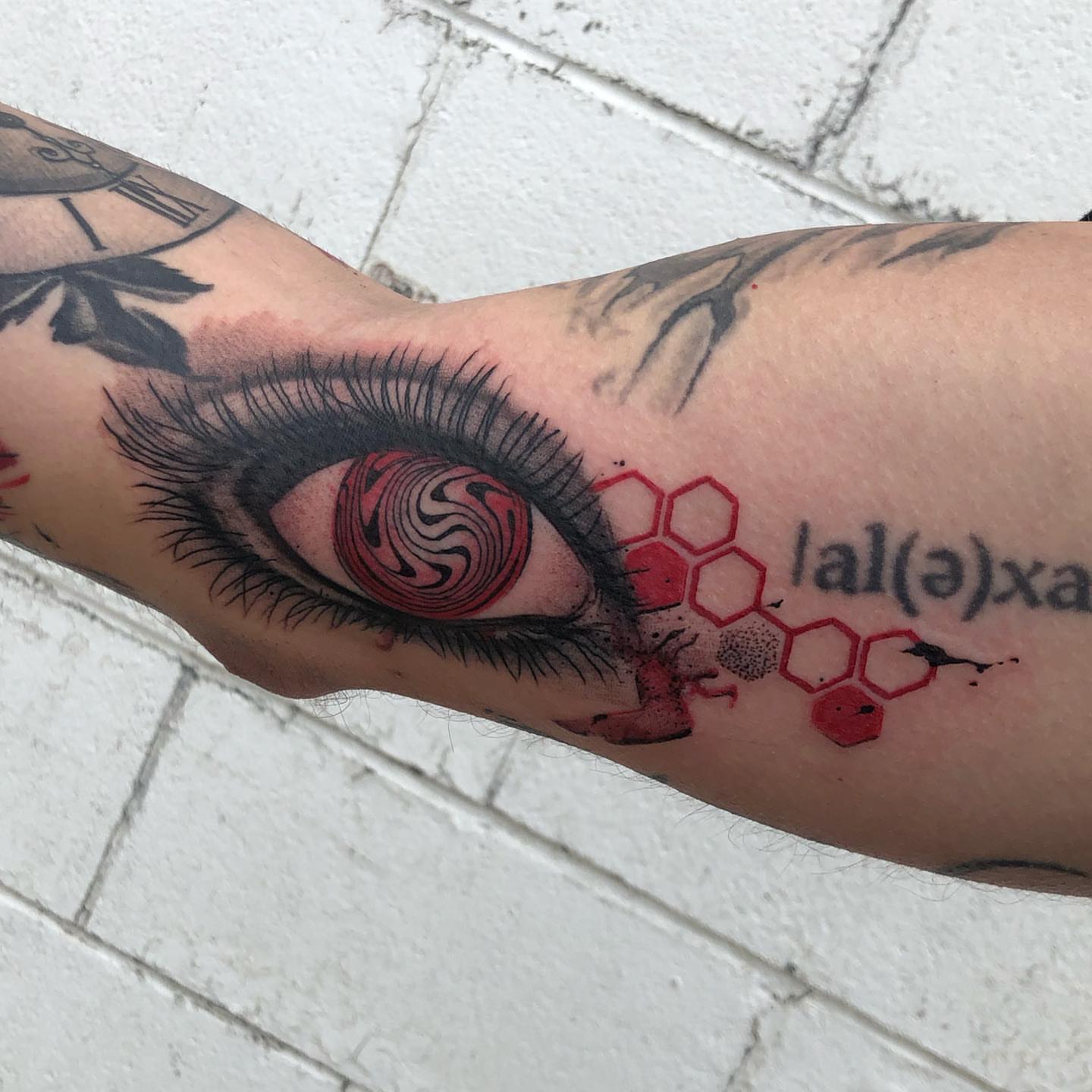Tattoo by @nickjonestattoos — realism, geometric