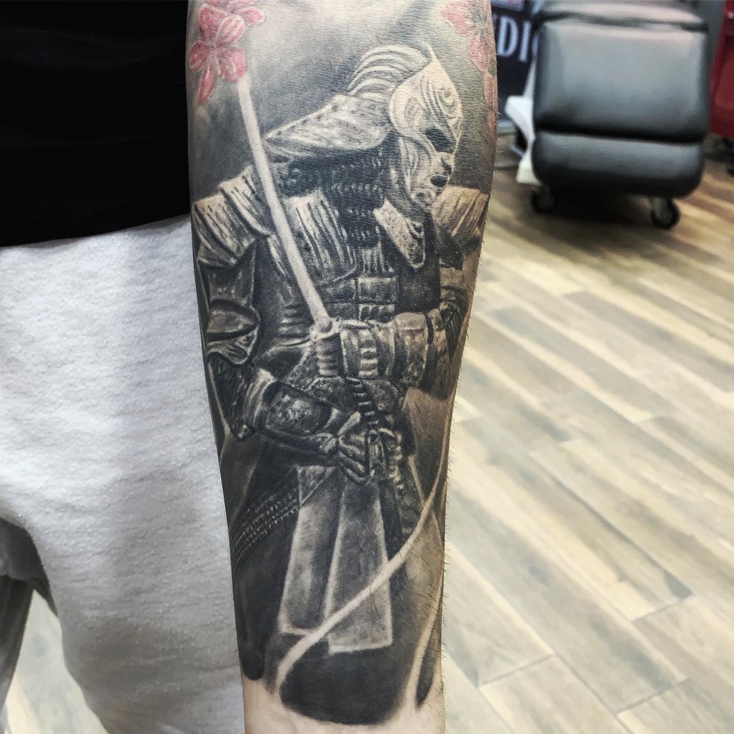 Tattoo by @ozzyblacklinetattoo — black_and_grey, realism