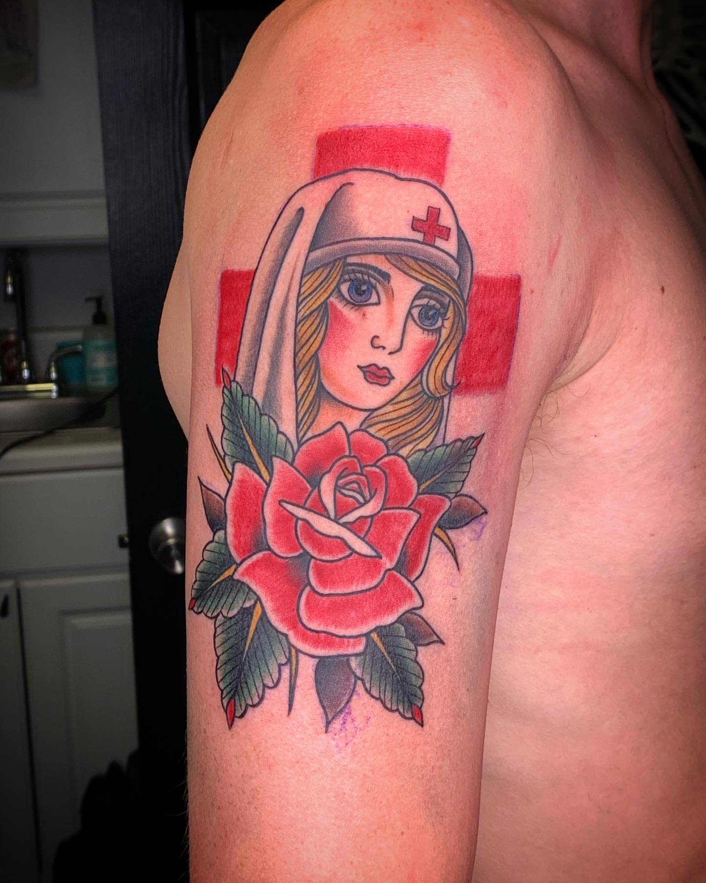 Tattoo by @downtowndb13 — american_traditional, realism
