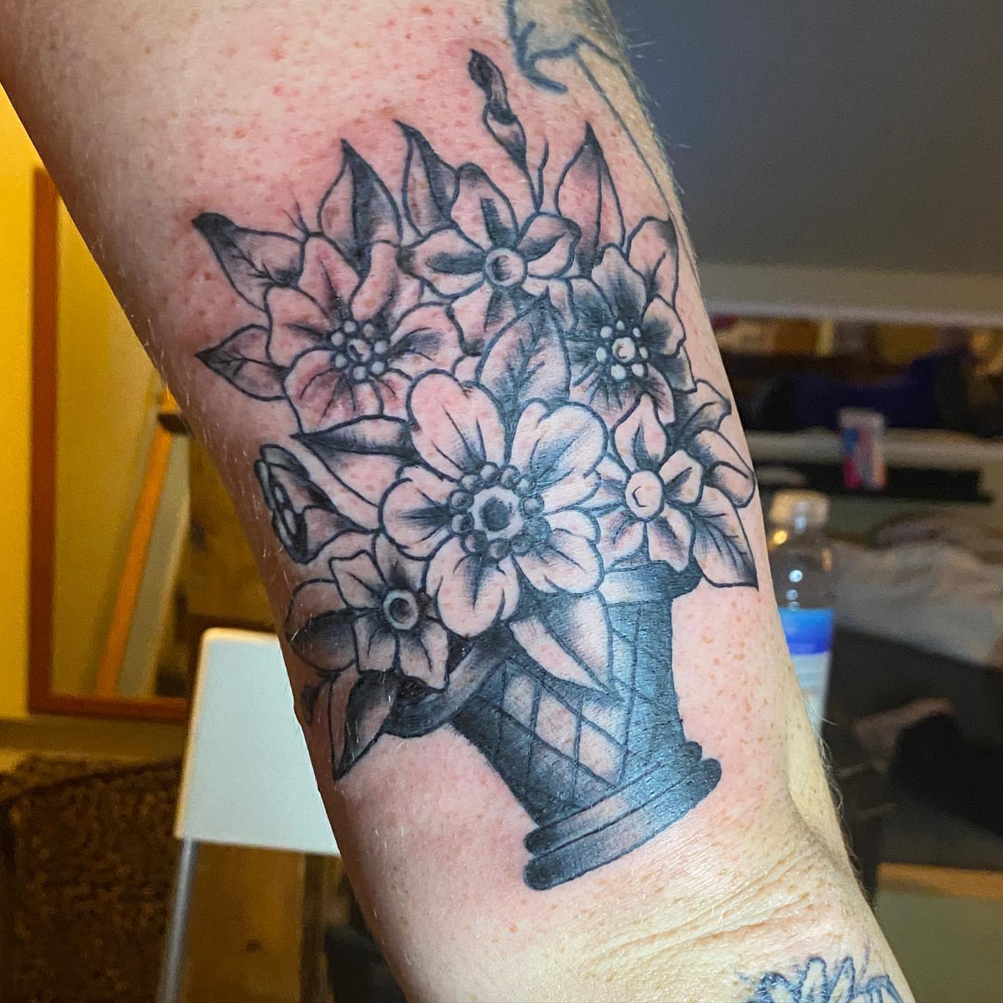 Tattoo by @gardenstatetattoo — black_and_grey