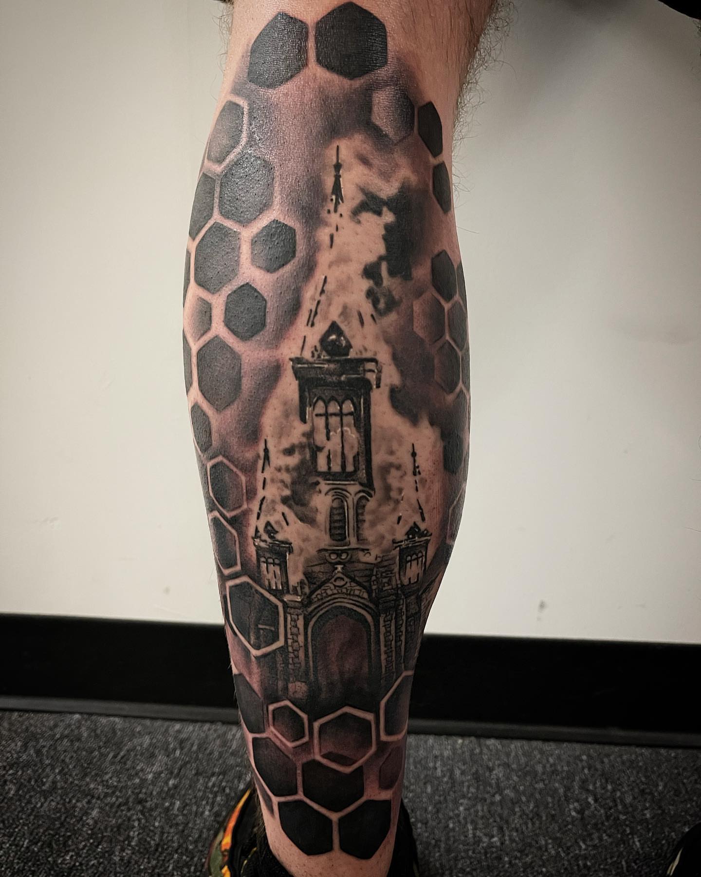 Tattoo by @dale13 — black_and_grey, geometric