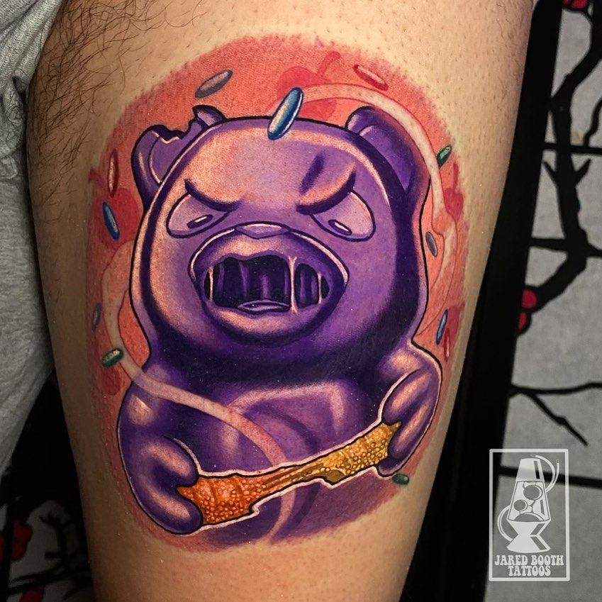 Tattoo by @jaredboothtattoos — dotwork, realism