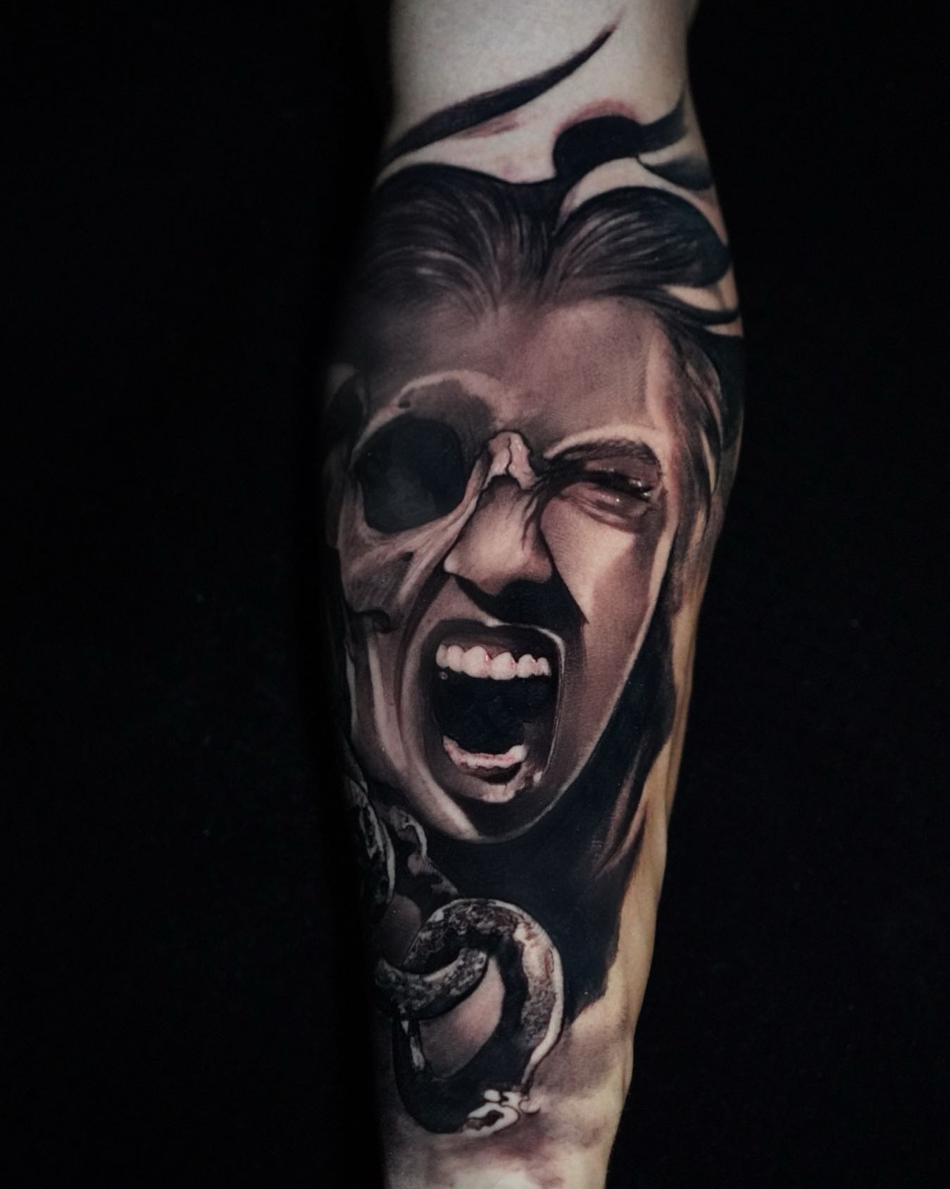 Tattoo by @schrail_edmund — realism, dark_realism