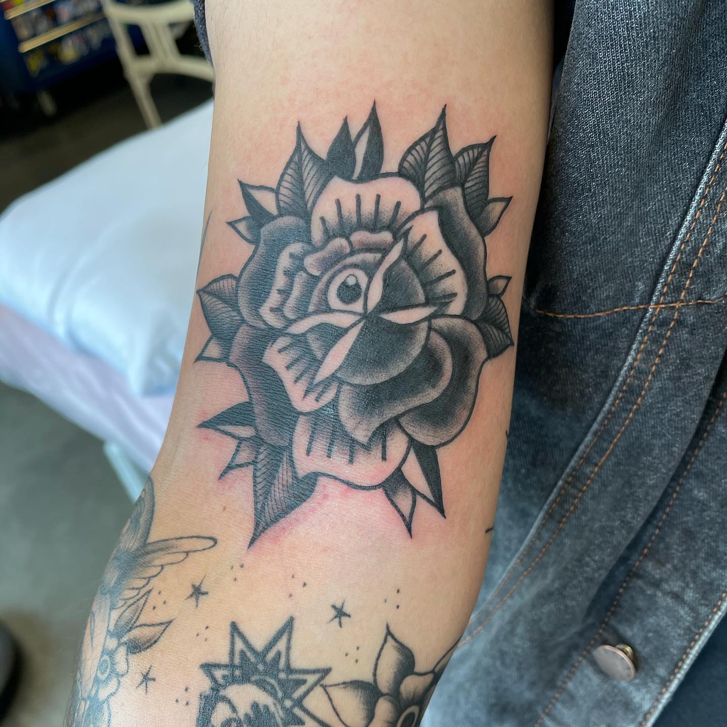 Tattoo by @queenieink — american_traditional