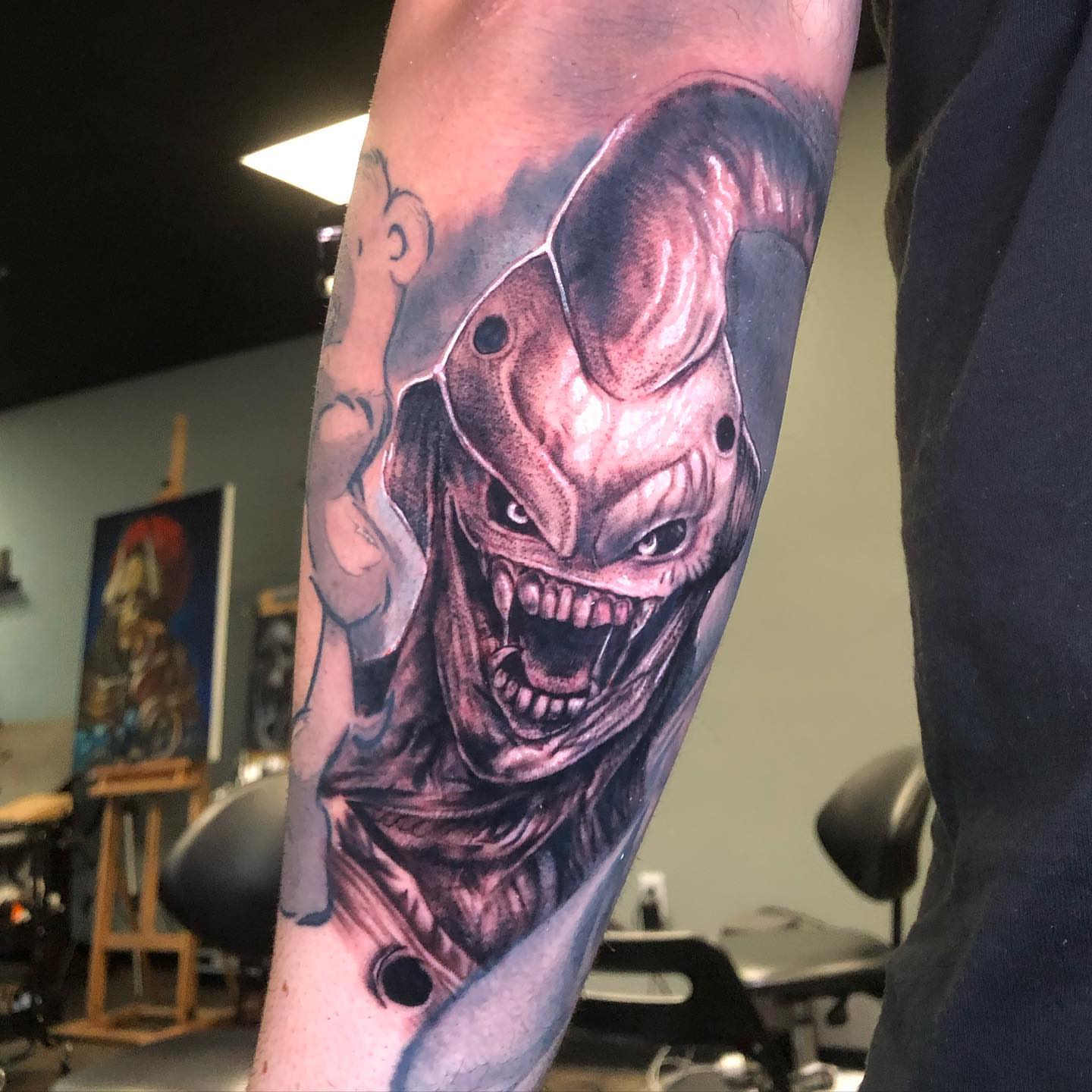 Demon dark realism tattoo on the forearm by 𝕭𝖗𝖞𝖈𝖊 𝖂𝖎𝖑𝖑𝖎𝖆𝖒