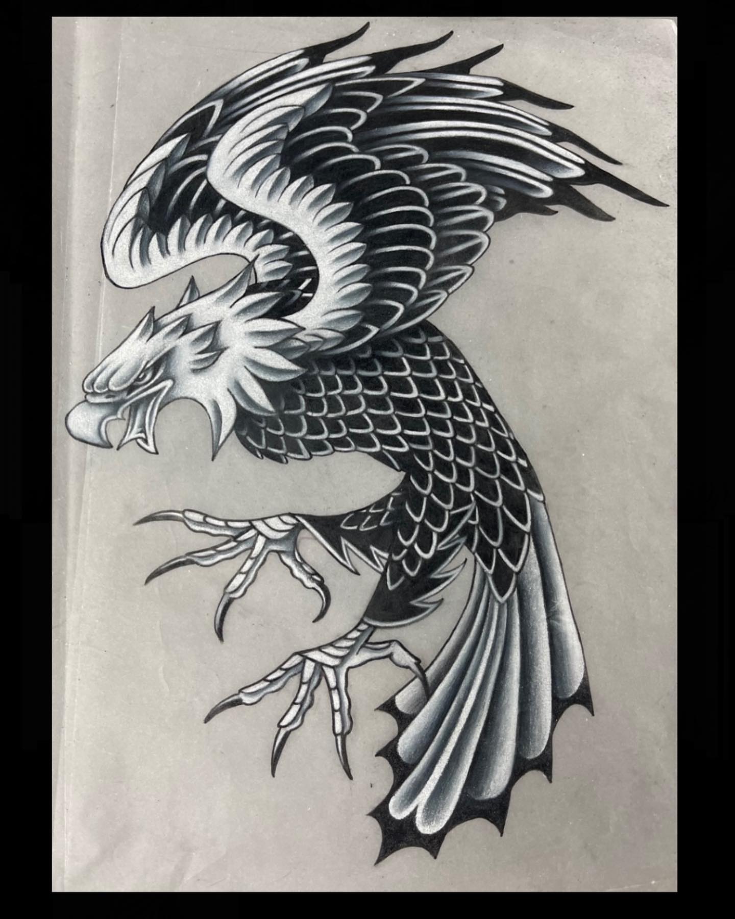 Dragon black and grey tattoo by π»ππππ β½ πΏππππ, Franklin, Tennessee