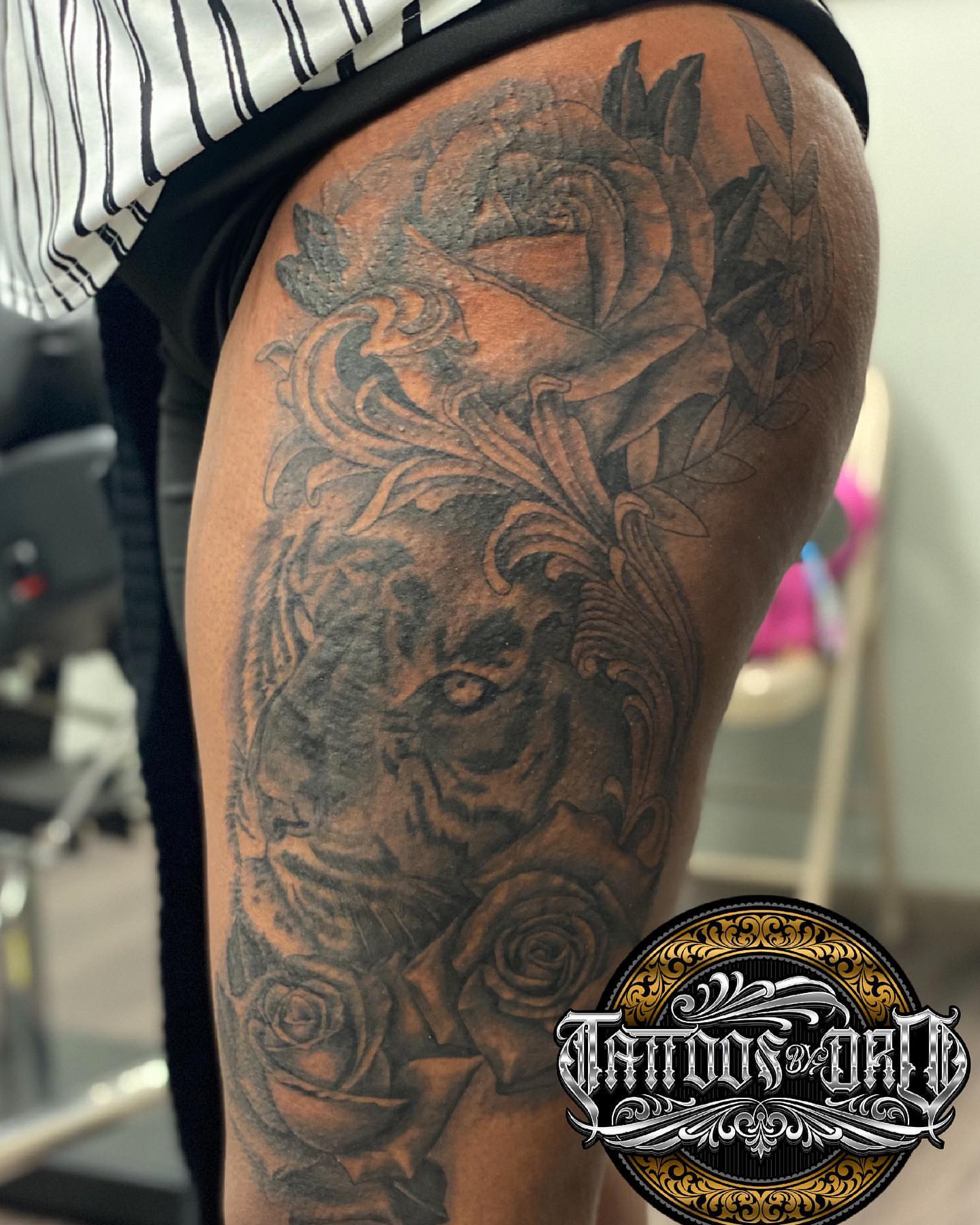 Tattoo by @pedrof.morales — black_and_grey, realism