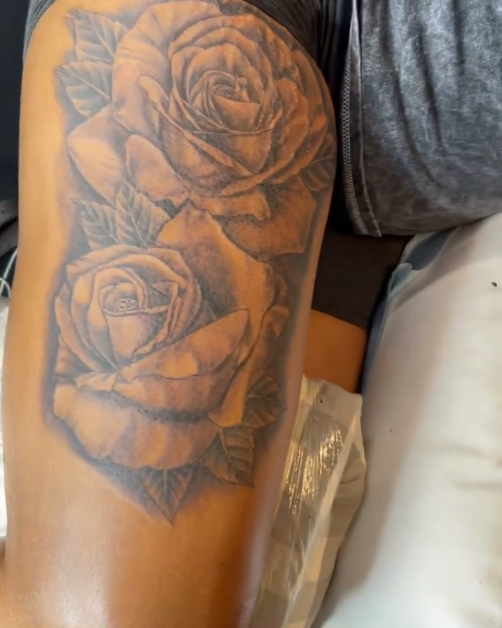 Roses realism tattoo by pecous