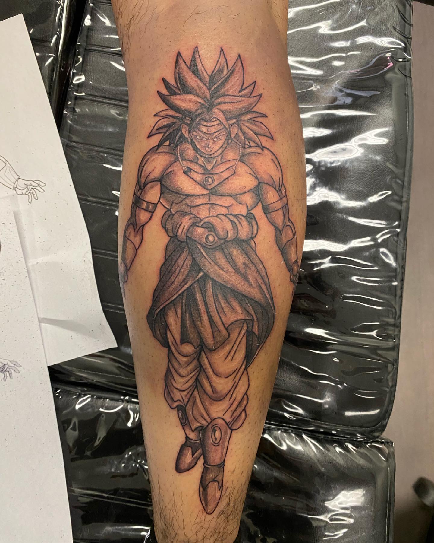 Goku black and grey tattoo on the forearm by Valen Laska