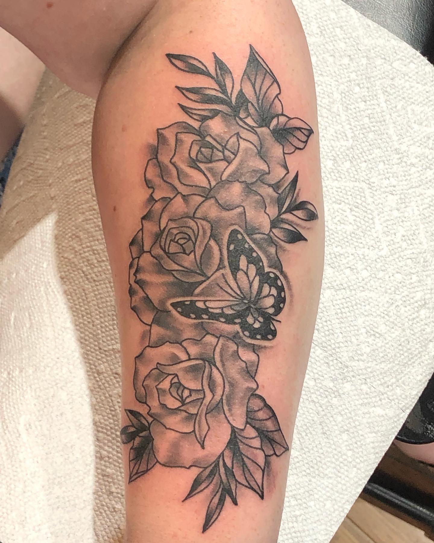 Tattoo by @strangebrewtattoo — black_and_grey, realism