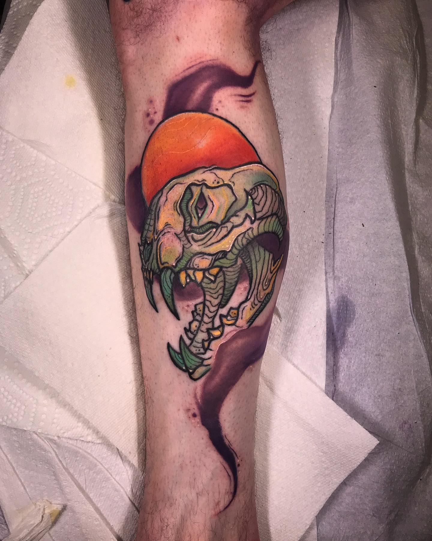 Tattoo by @twinleaftattoo — realism, dotwork