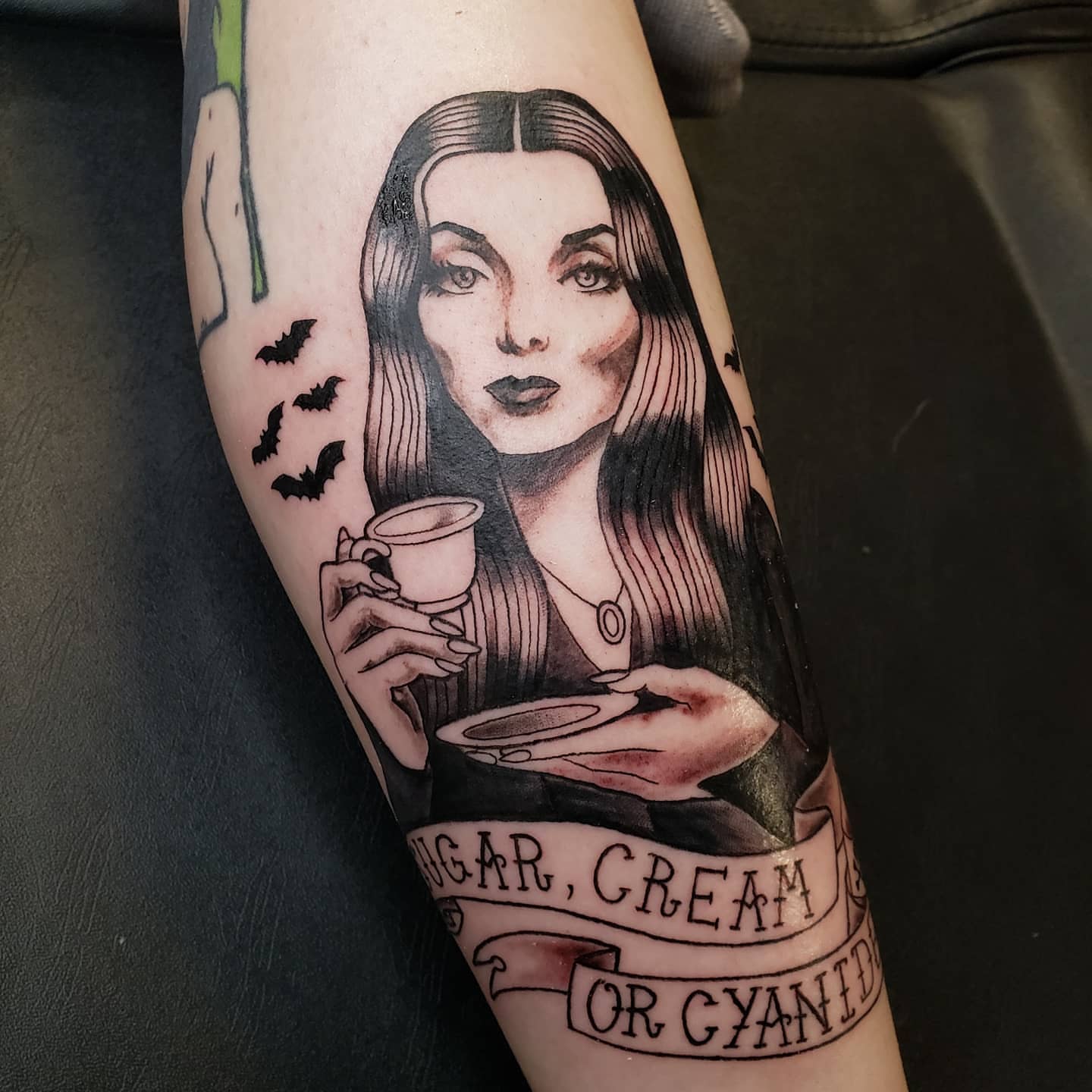 Tattoo by @inked_cupcake_tattooer — black_and_grey, realism