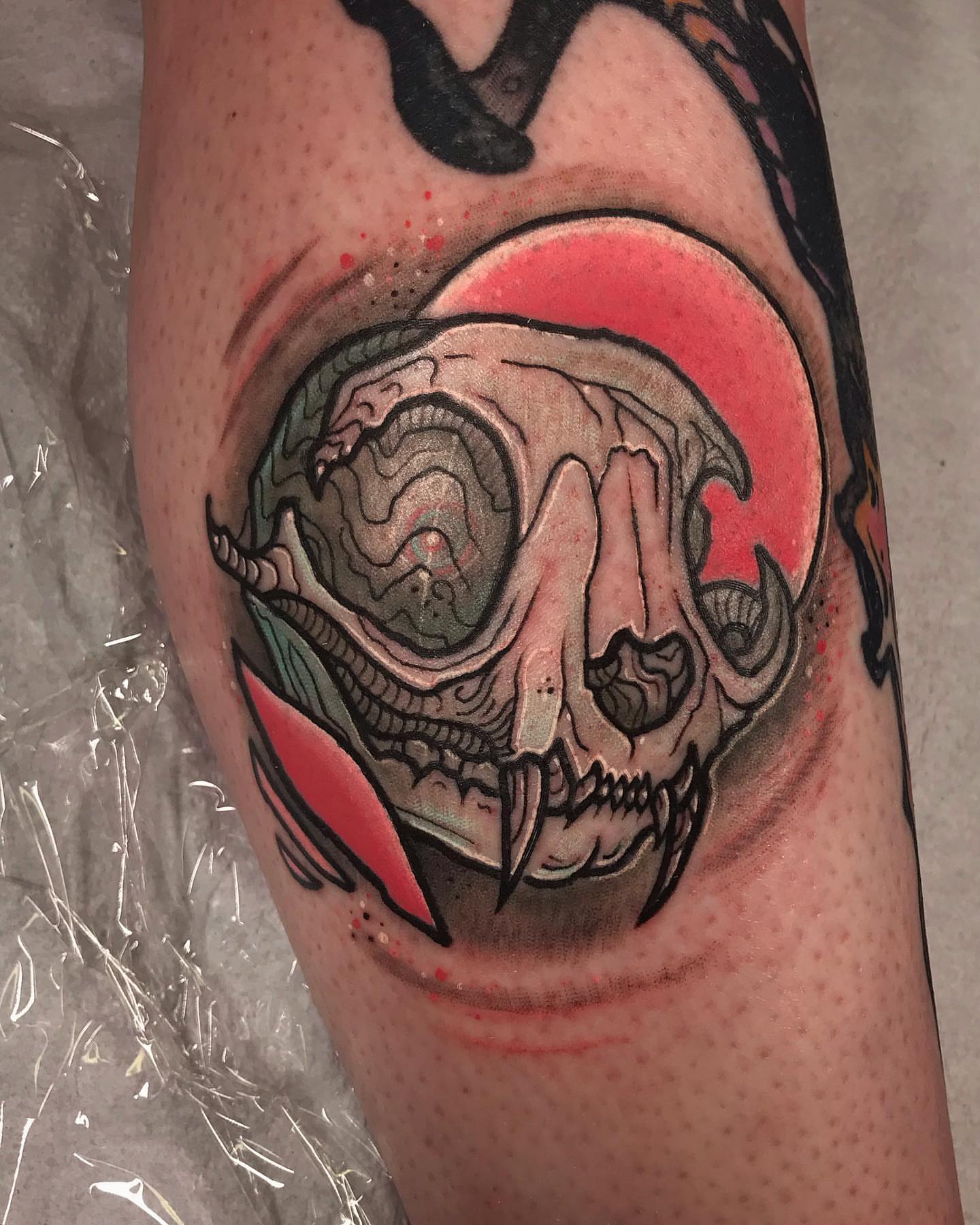 Tattoo by @twinleaftattoo — american_traditional, dark_realism