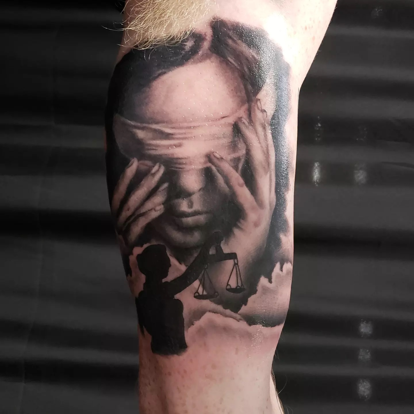 Tattoo by @shane_pstattoo — realism, black_and_grey