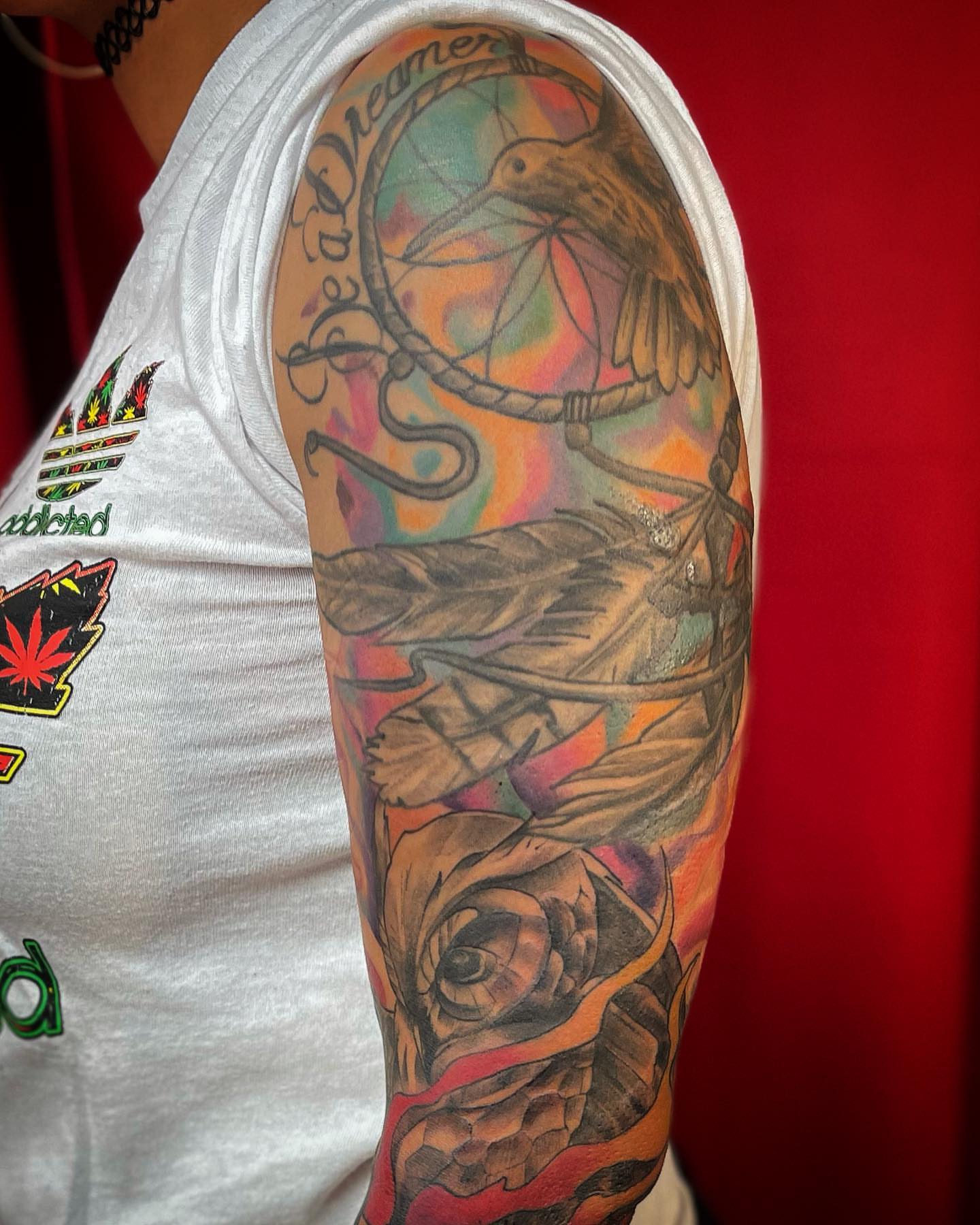 Tattoo by @rockemtatts — realism, dotwork