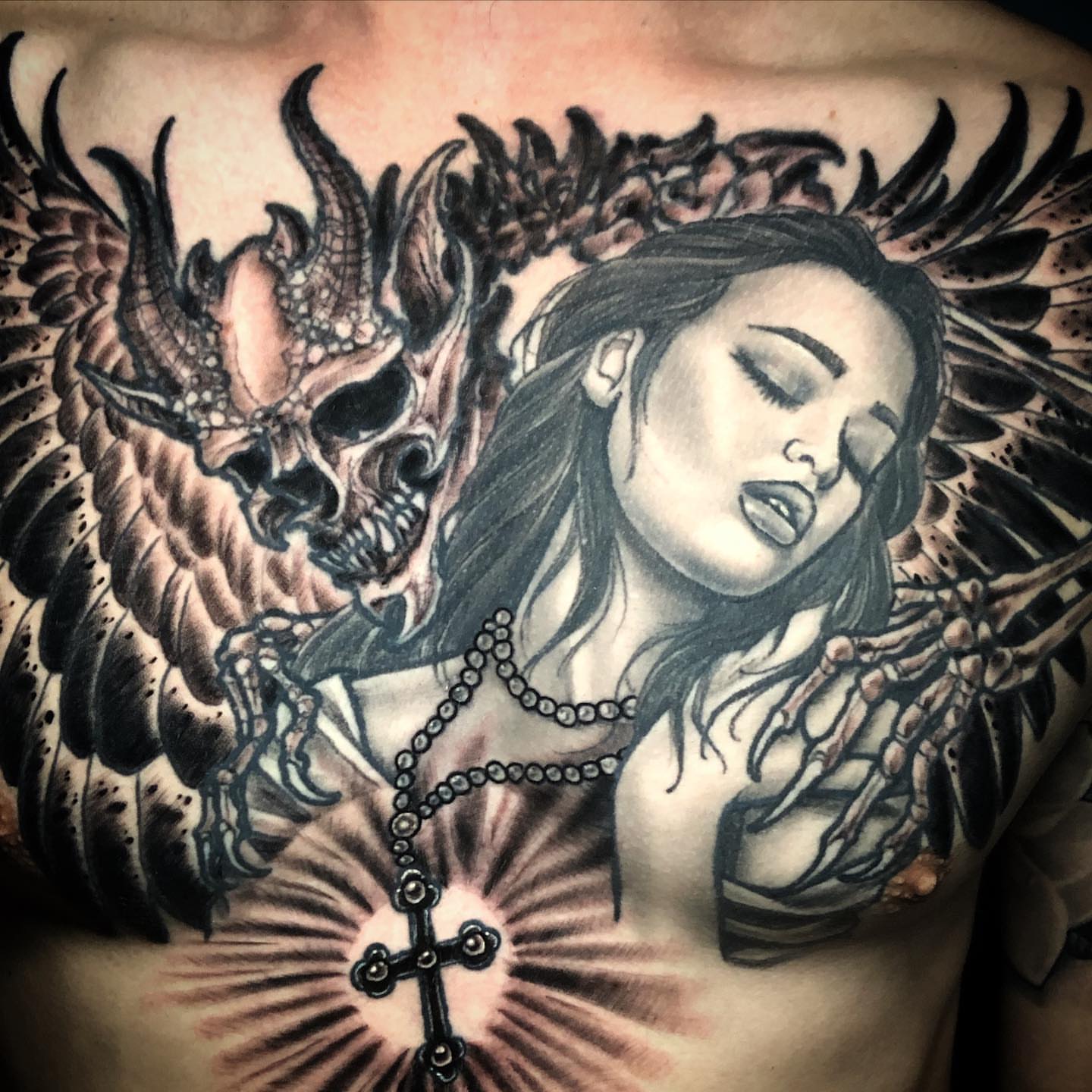 Tattoo by @wtc3art — black_and_grey, realism