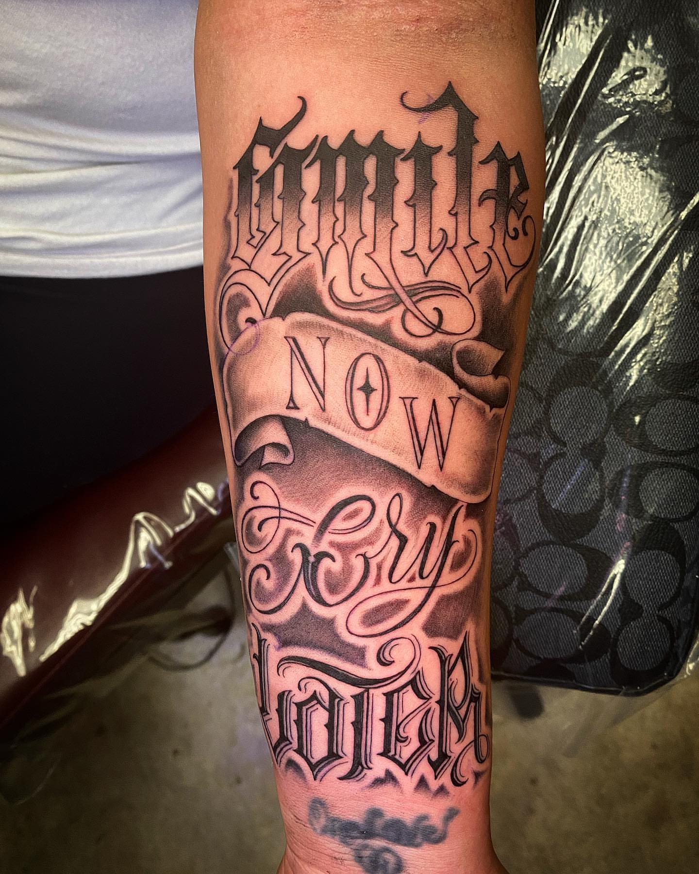 Tattoo by @resnink โ lettering_script