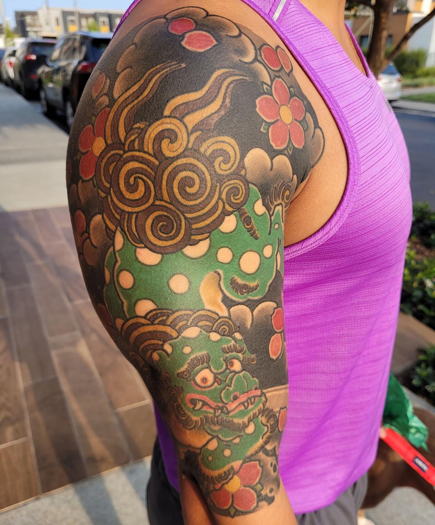 Tattoo by @chrismfmartini — japanese_irezumi, dotwork