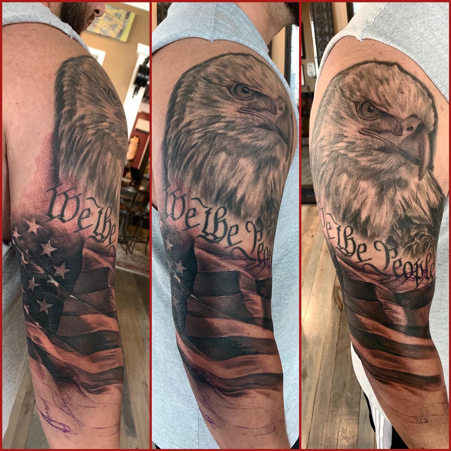 Tattoo by @brycemoodietattoo — realism, black_and_grey