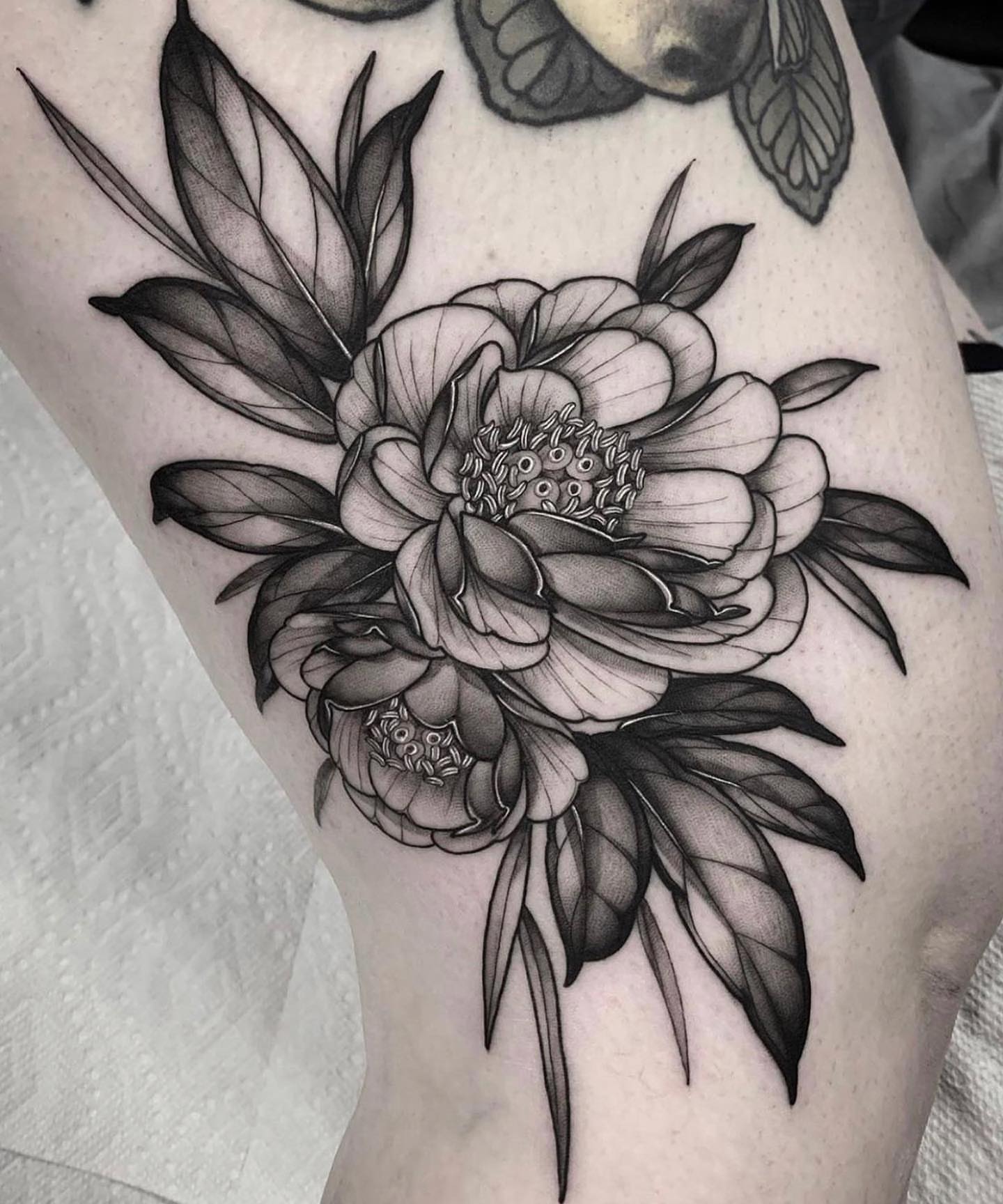 Tattoo by @squirestrahan — black_and_grey