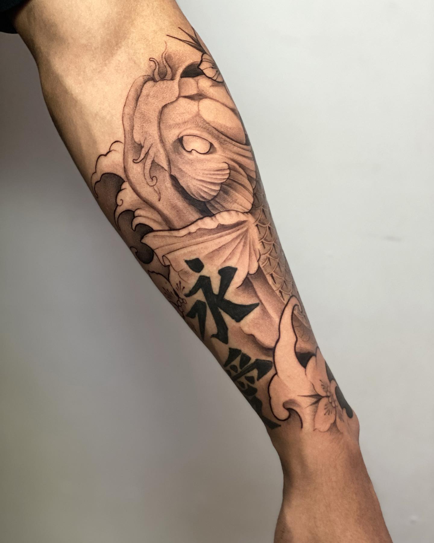 Tattoo by @onespeedtattoo — black_and_grey