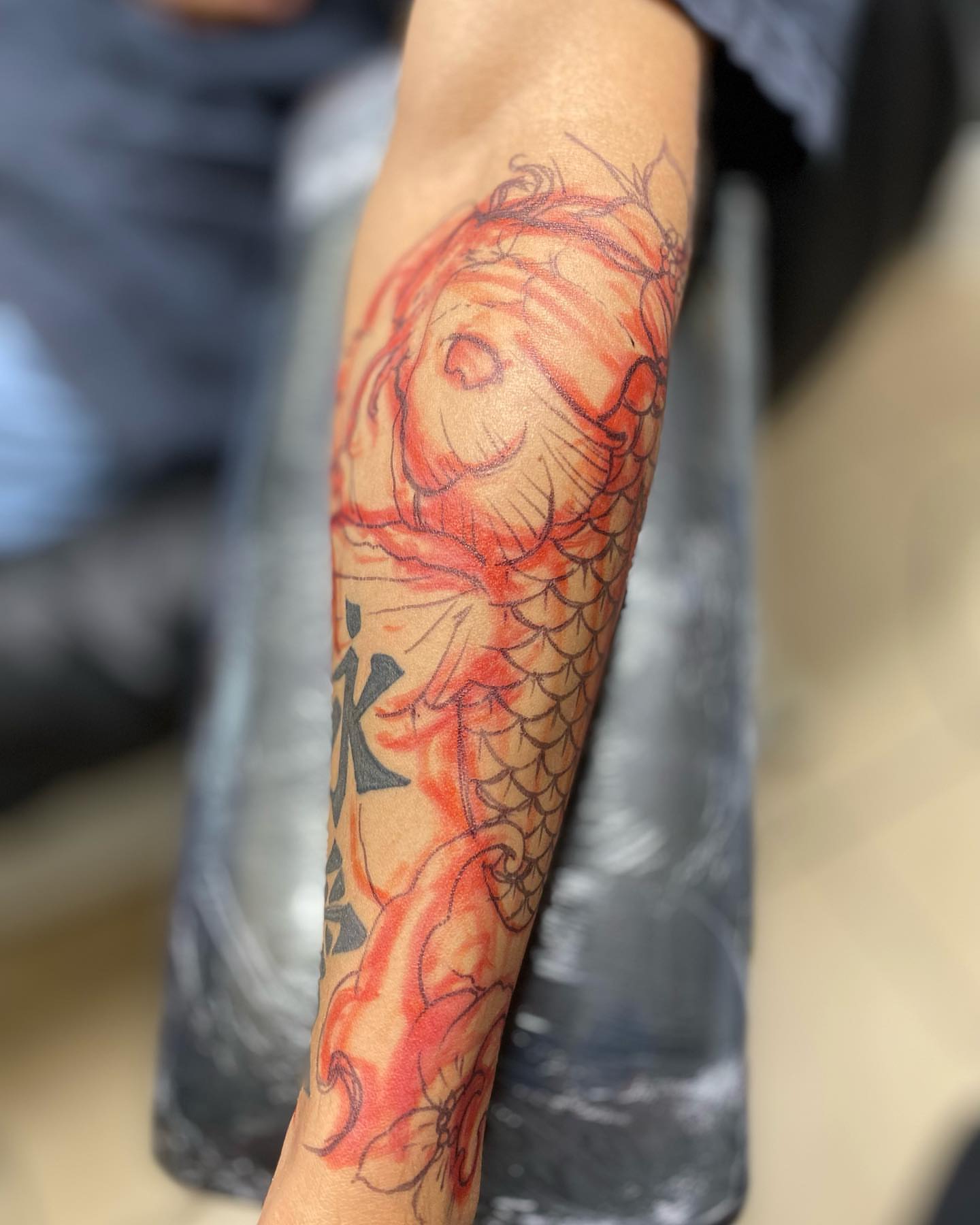 Koi fish japanese irezumi tattoo on the forearm by 🇵🇭Mark Gaño