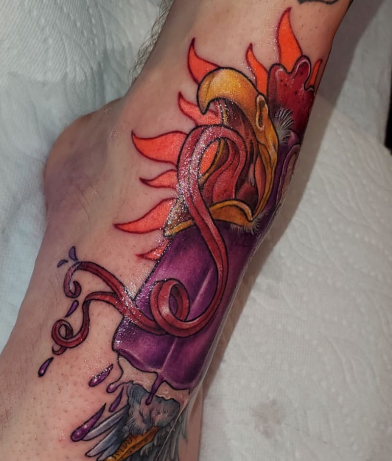 Tattoo by @erinrietzetattoo — new_school, realism