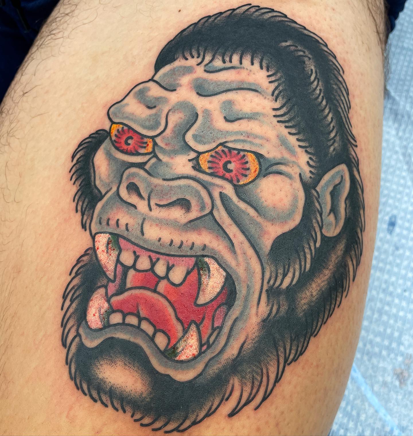 Tattoo by @bwebbtattoo — american_traditional, dark_realism
