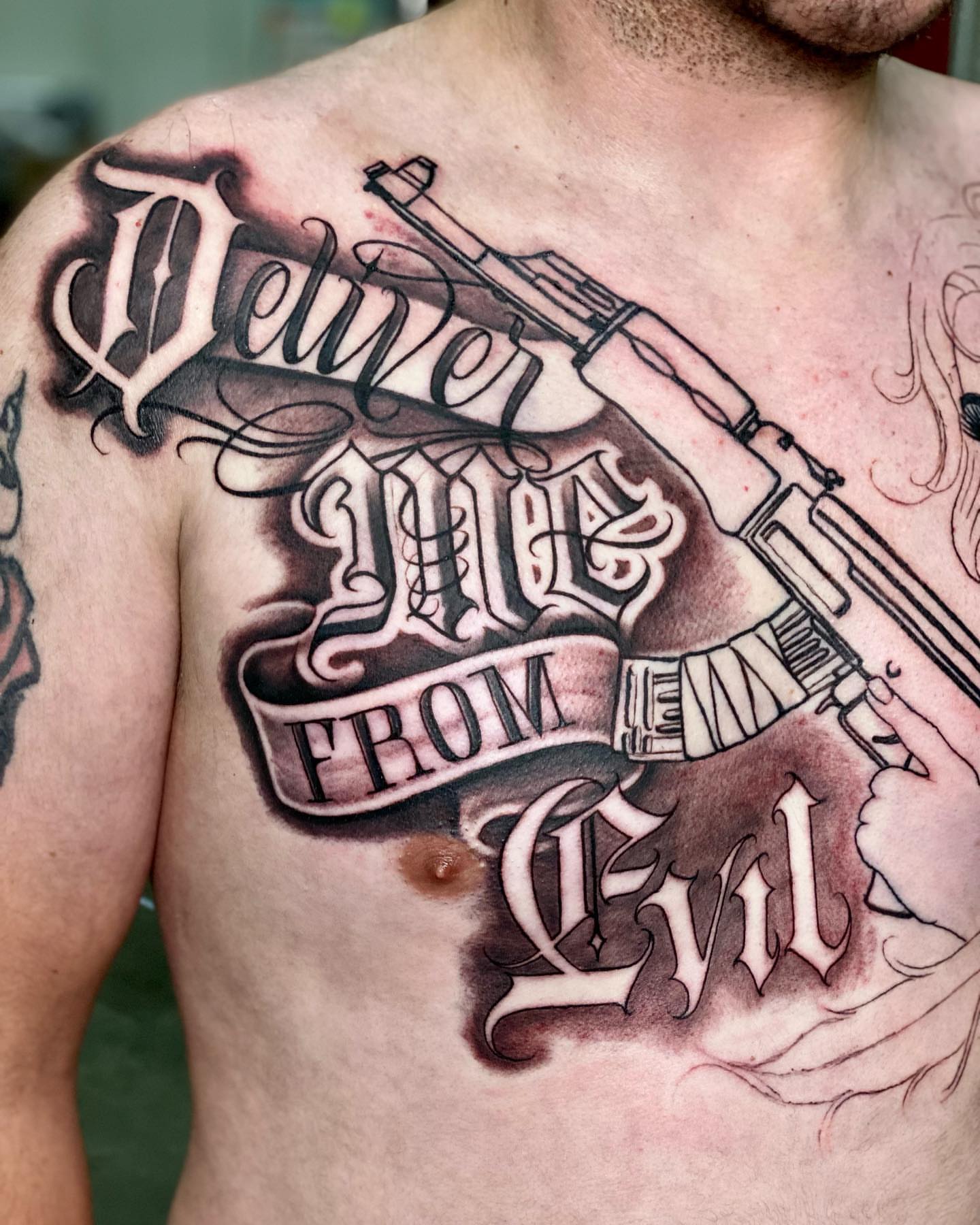 Tattoo by @smileys_ink — black_and_grey