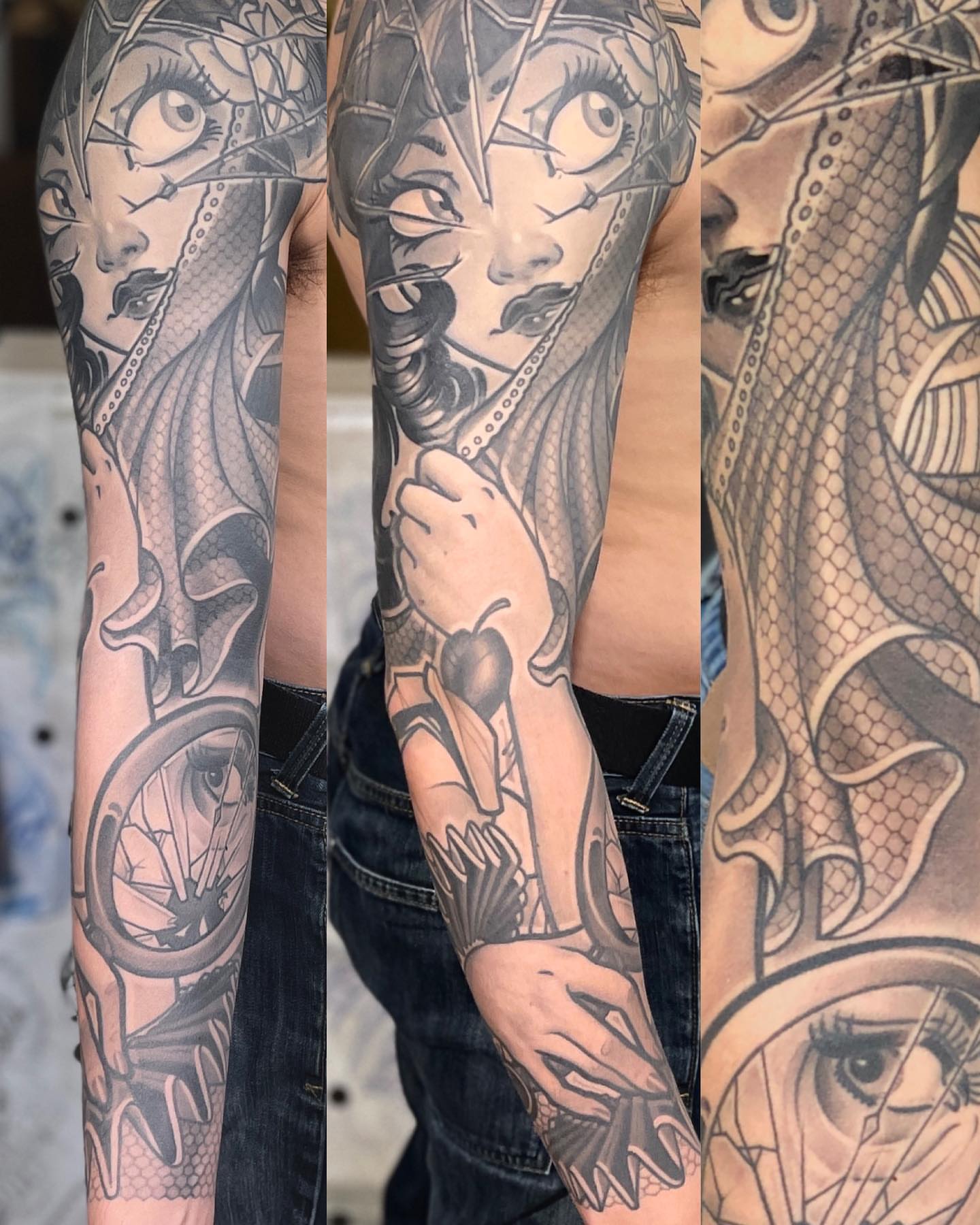 Tattoo by @the_superstition — american_traditional, black_and_grey