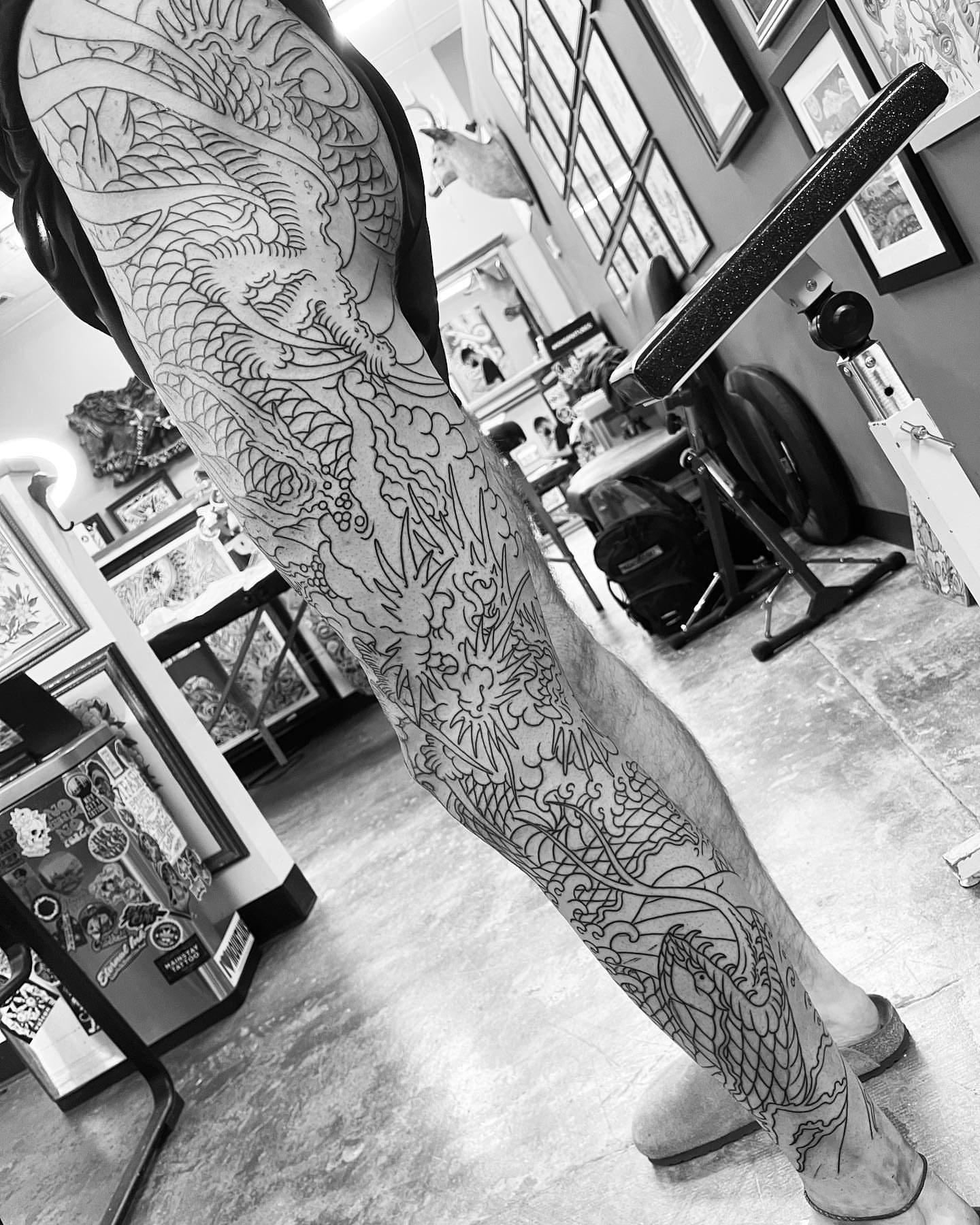 Tattoo by @old_man_rogers — black_and_grey