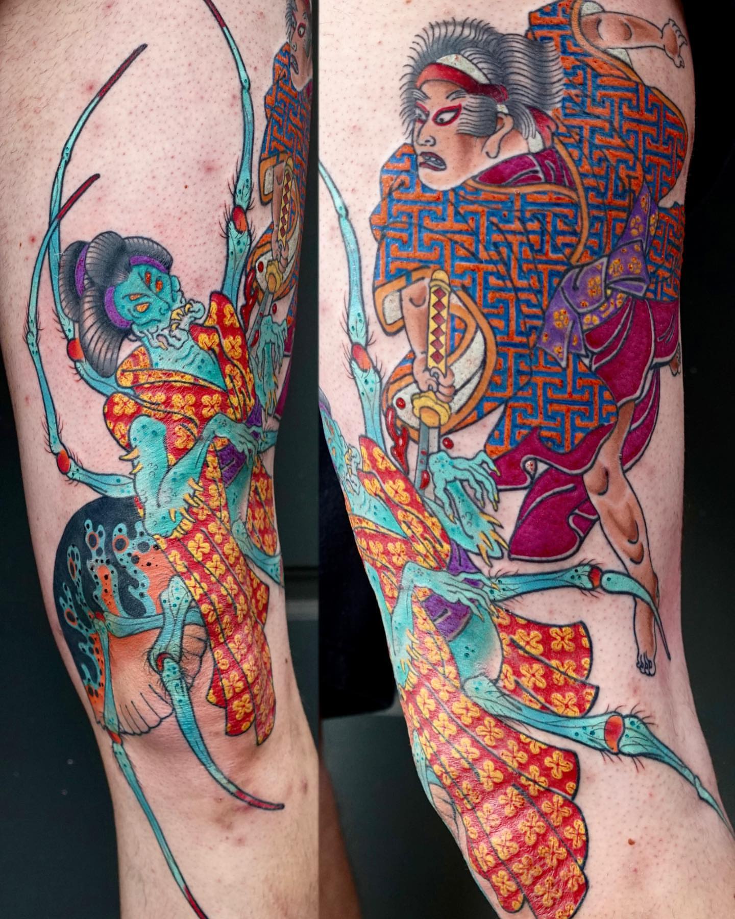 Tattoo by @mikeatidwell — japanese_irezumi, dotwork
