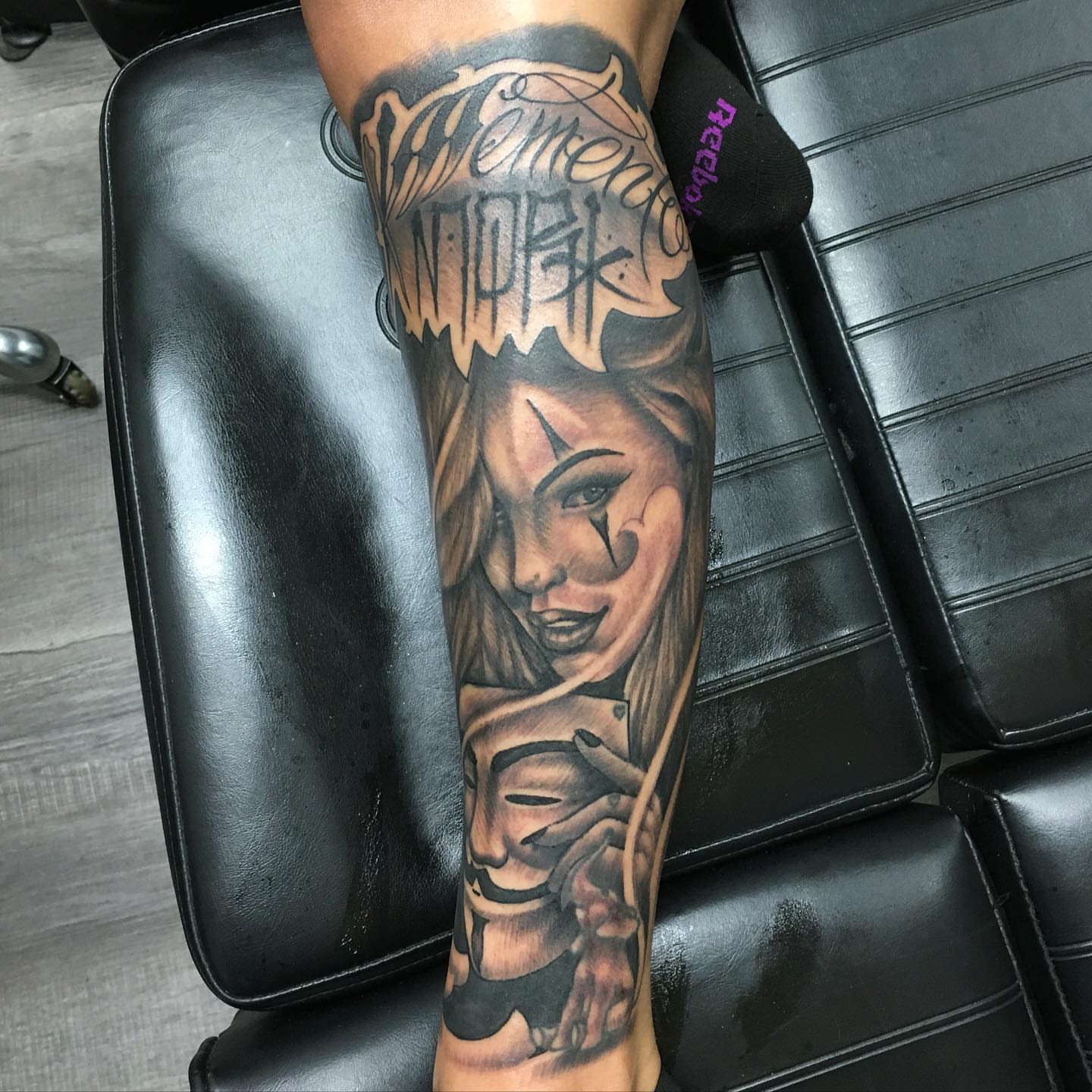 Tattoo by @huckleberrytattoos — realism, dark_realism