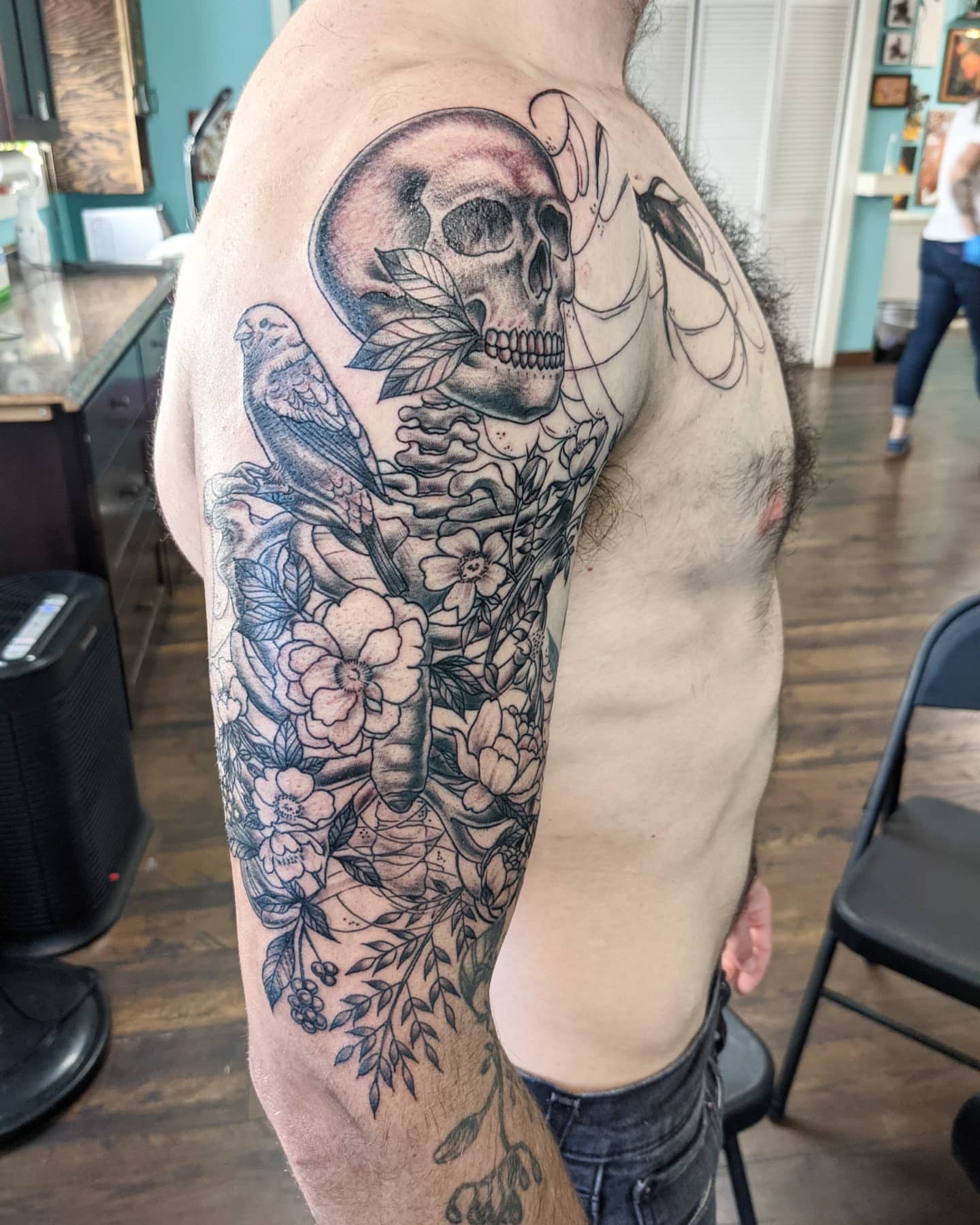 Tattoo by @mousetattoo — black_and_grey, realism